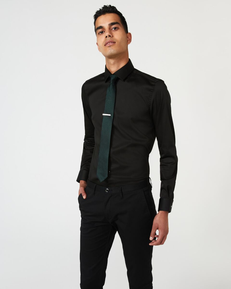 Mens Dark Green Long Sleeve Shirt